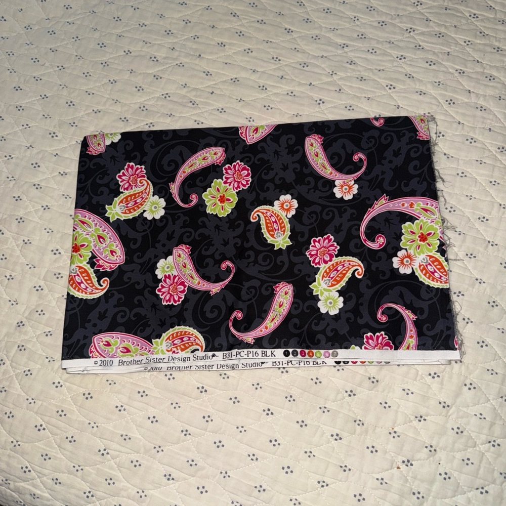 Brother Sister Design Studio 2010 Paisley Design 1.80 Yards 44” Wide